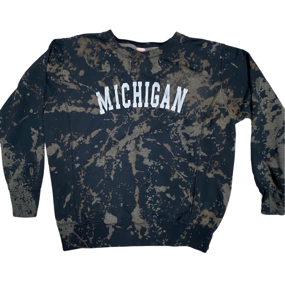 Bleached Michigan Sweatshirt Size M